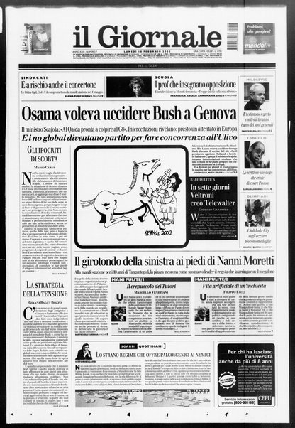 Il giornale del lunedi
